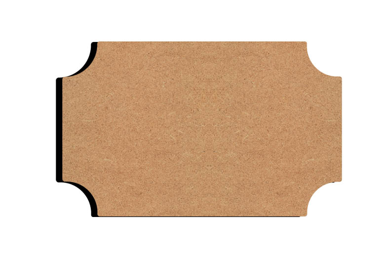 Gomille MDF Naambord 16x10 cm