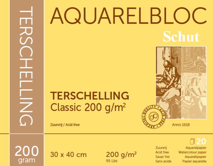Schut Terschelling Aquarellpapier 30x40 cm 200g 20 Blatt