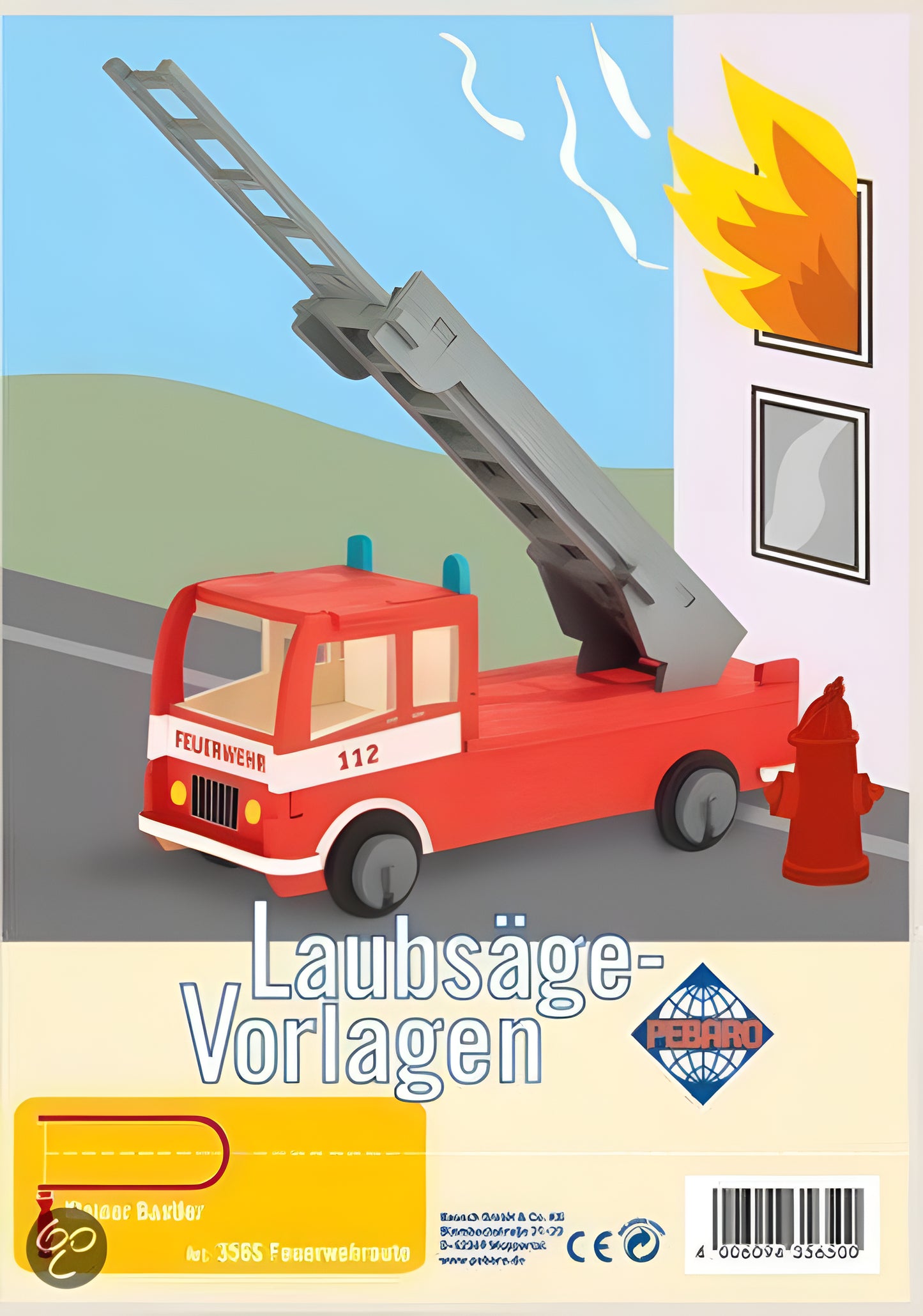Pebaro Laubsägebrett Feuerwehrwagen A4