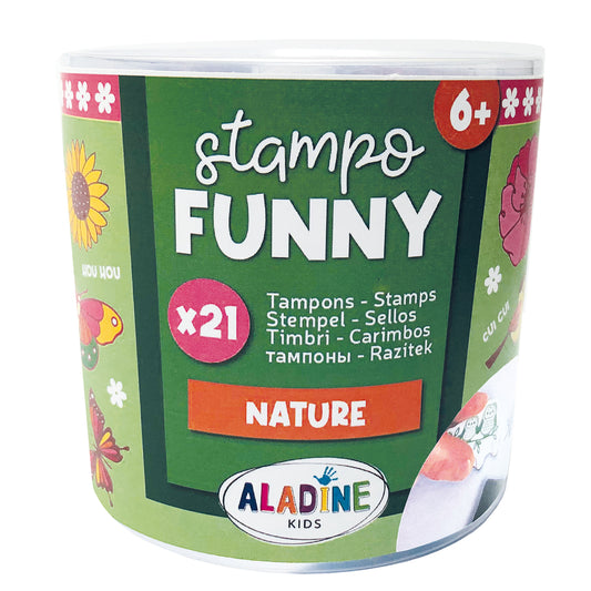 Aladine Stempel Set Stampo Funny Natuur 21 stuks