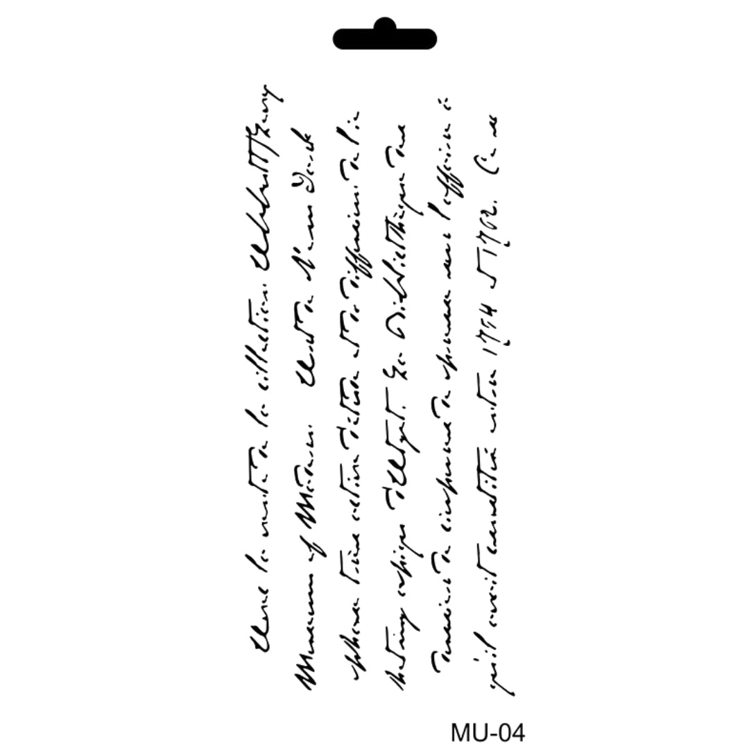 Cadence Mixed Media Schablone MU04 10x25 cm Schreibschrift