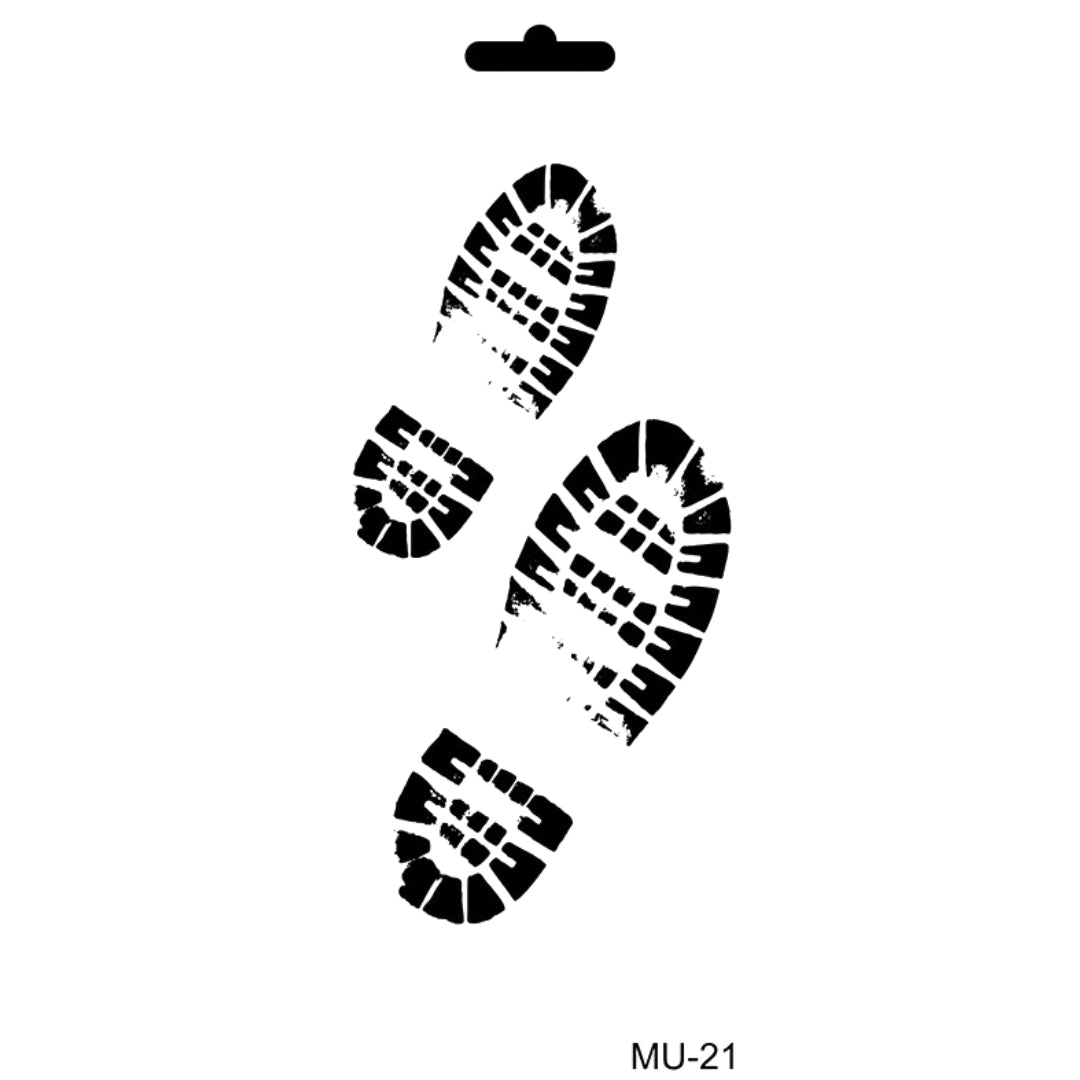 Cadence Mixed Media Schablone MU21 10x25 cm Schuhe