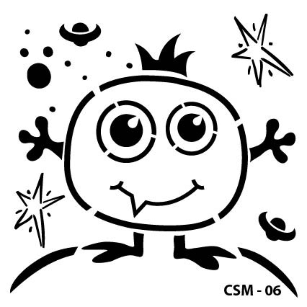Cadence Kids Monster Stencil CSM-06 25x25 cm