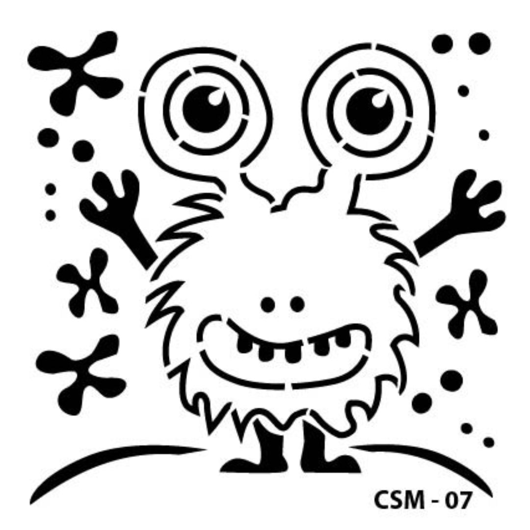 Cadence Kids Monster Stencil CSM-07 25x25 cm