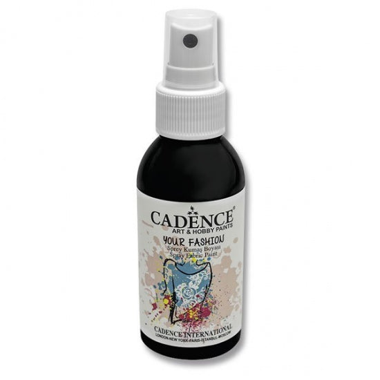Cadence Fashion Spray Fabric Paint 100 ml Black