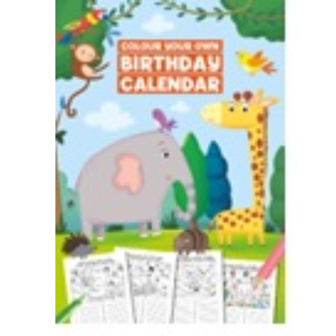Wins Kleur je eigen Verjaardagskalender Thema Jungledieren