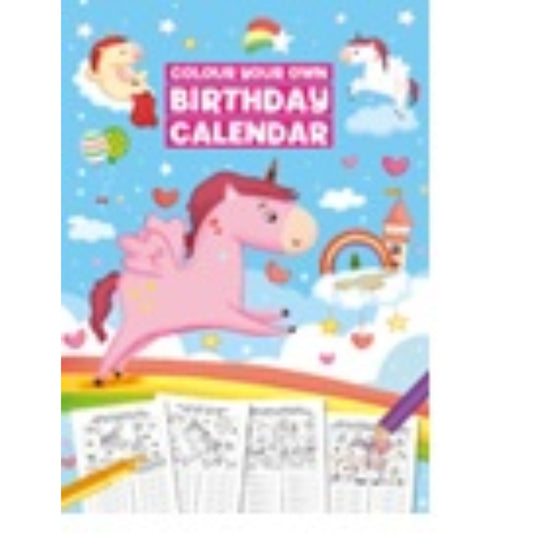 Wins Kleur je eigen verjaardagskalender thema Unicorn