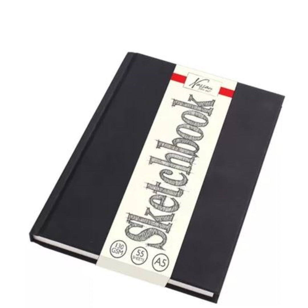 Nassau Schetsboek 13x21 cm 130gr 60 vel Zwarte kaft