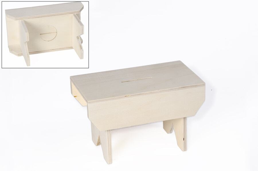 Hölzerne Spardose Bank 16x5,9x10 cm