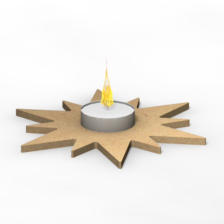 Gomille MDF Teelichthalter Stern 14x14 cm