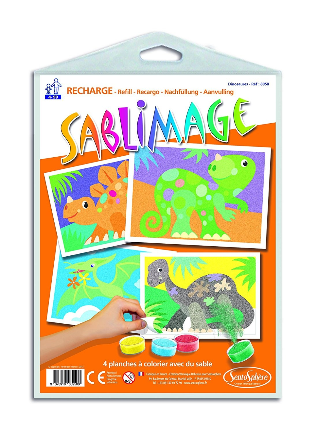 Sablimage Navulling Dino's 18x25 cm