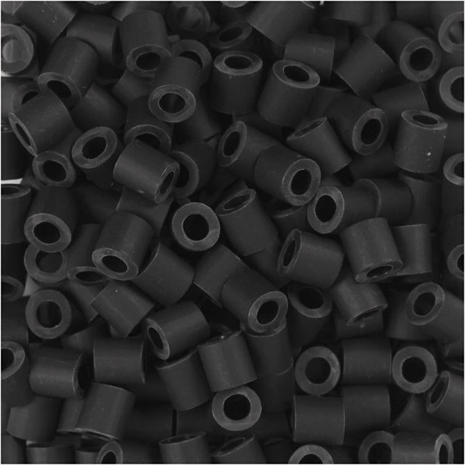 Nabbi BioBeads Bügelperlen Schwarz 3000 Stück