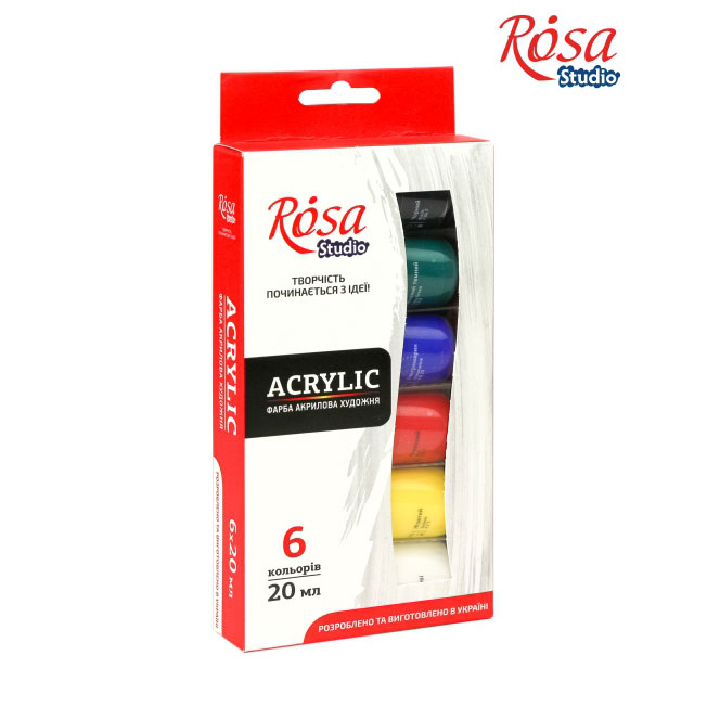 Rosa Studio Acrylverf Set 6x20ml