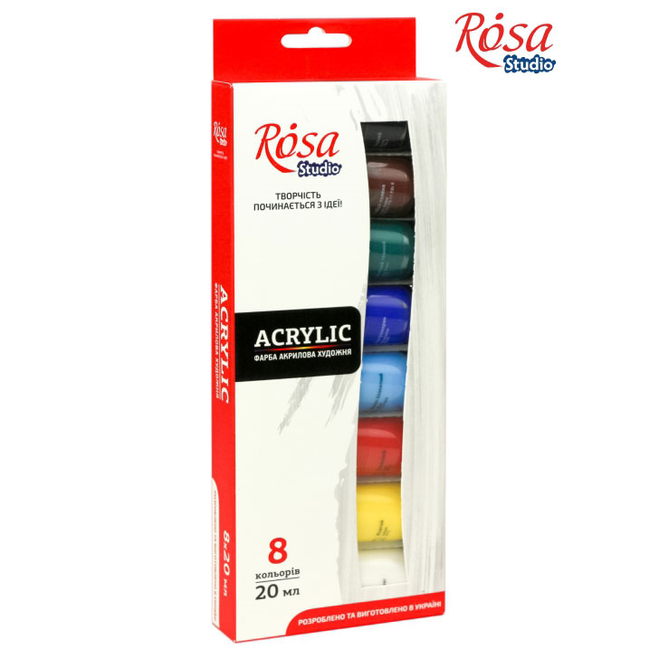 Rosa Studio Acrylfarben-Set 8 x 20 ml