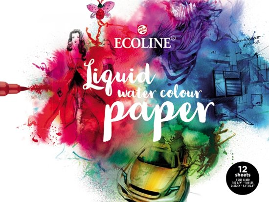 Royal Talens Ecoline Aquarel Papier 24x30 cm 290gr 12 vel