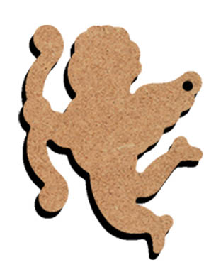 MDF-Figur Engel mit Bogen 15 cm