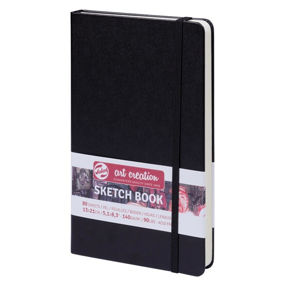 TAC Sketchbook 13x21 cm 140gsm 80 sheets Black