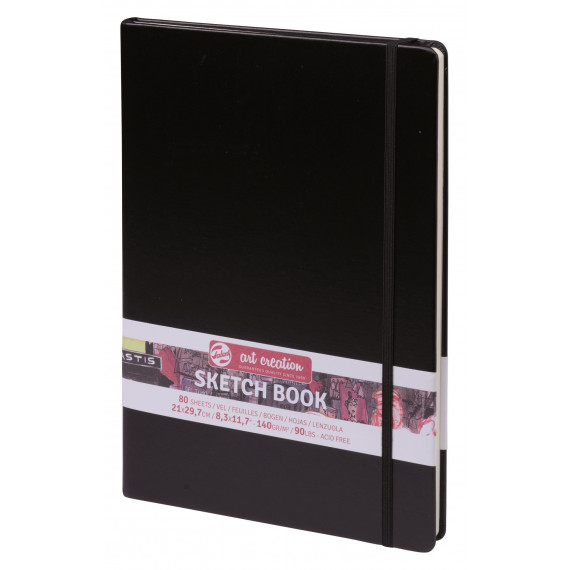 TAC Schetsboek 21x30 cm 140gr 80 vel Zwart