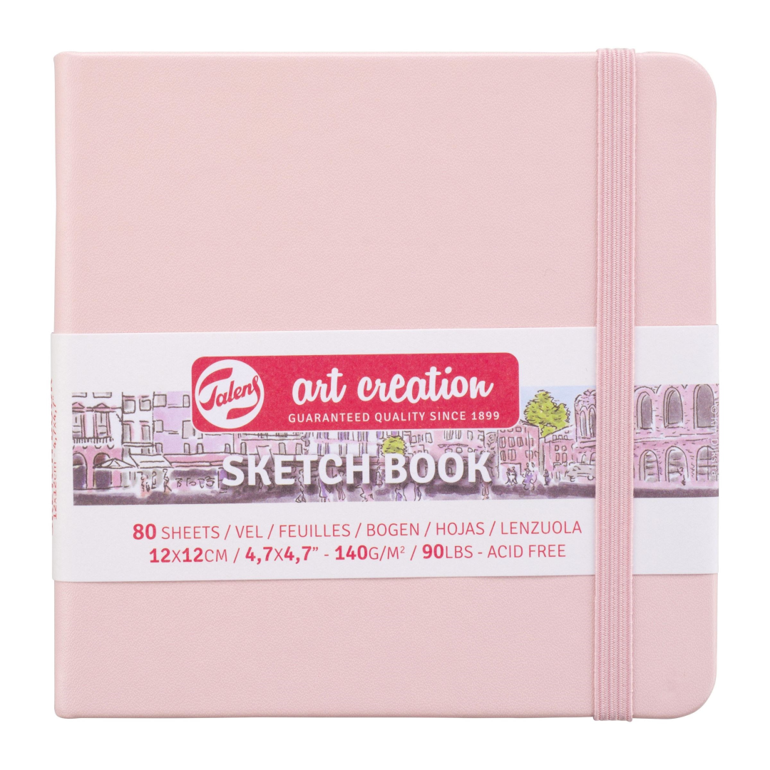 TAC Schetsboek 12x12 cm 140gr 80 vel Roze