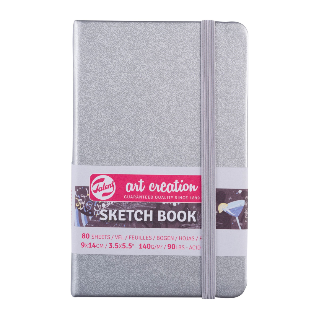 TAC Skizzenbuch 9x14 cm 140g 80 Blatt Silber