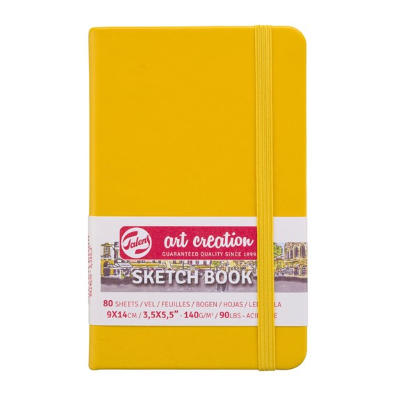 TAC Schetsboek 9x14 cm 140gr 80 vel Goudgeel