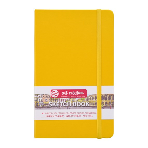 TAC Schetsboek 13x21 cm 140gr 80 vel Goudgeel