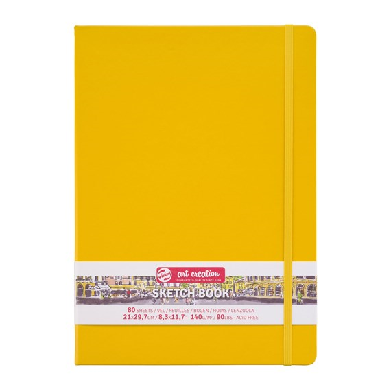 TAC Schetsboek 21x30 cm 140gr 80 vel Goudgeel