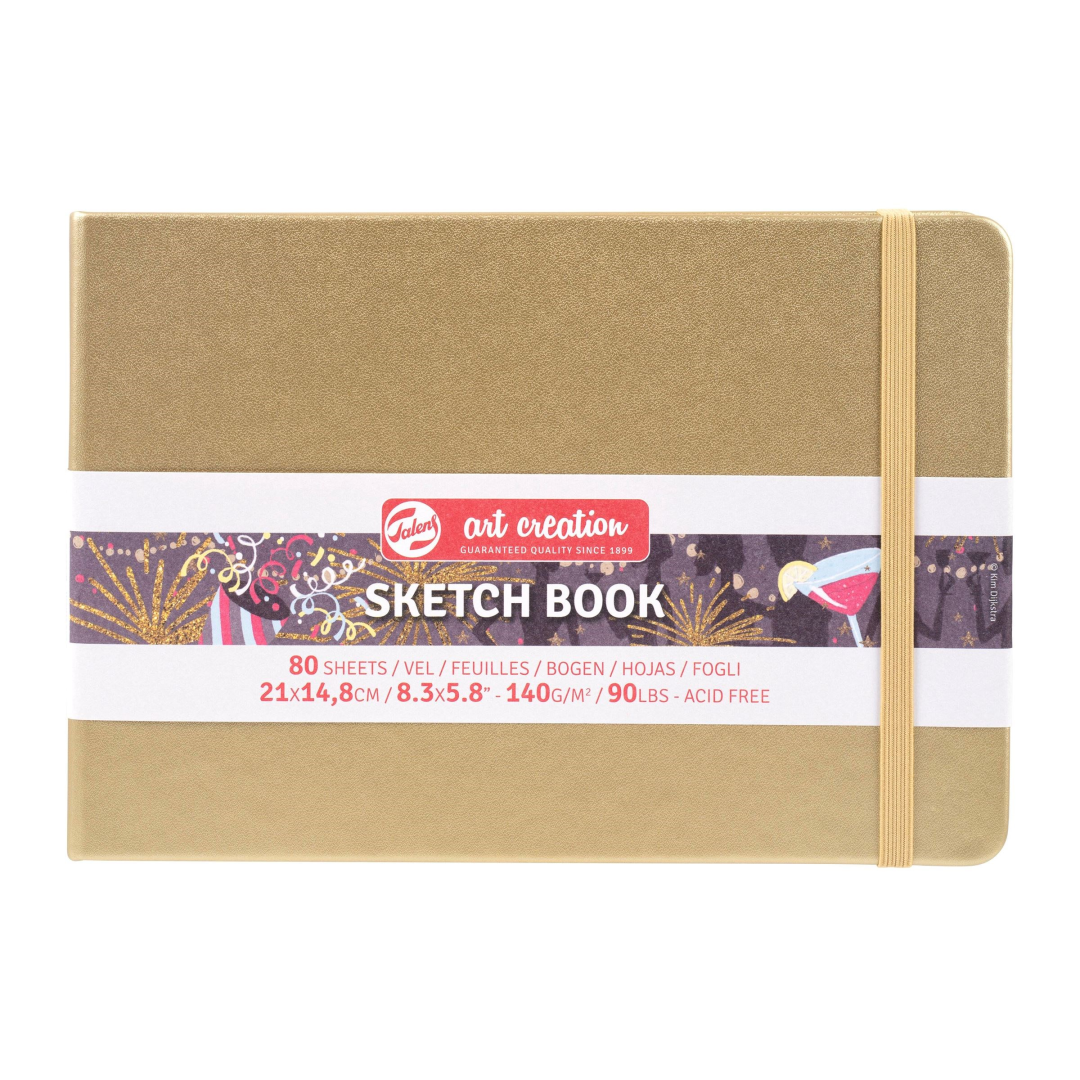 TAC Sketchbook 21x15 cm 140gsm 80 sheets White Gold