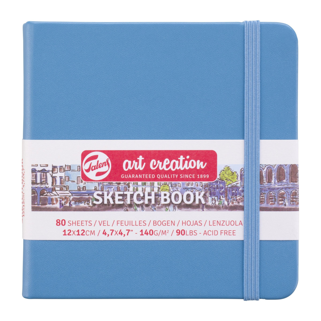 TAC Schetsboek 12x12 cm 140gr 80 vel Blauw