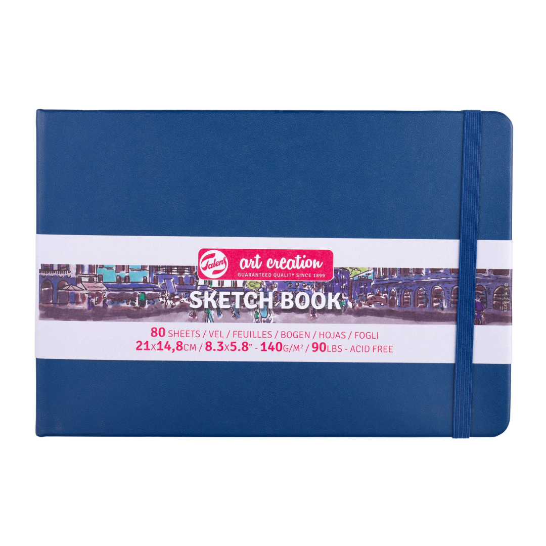 TAC Schetsboek 21x15 cm 140gr 80 vel Marine Blauw