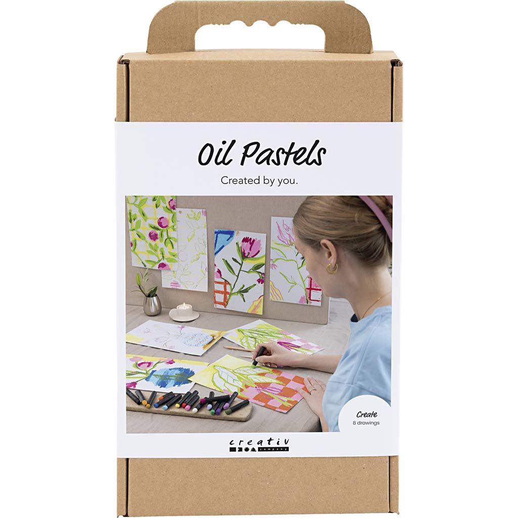 CC Hobby Set Oil Pastel Flowers 24 colours