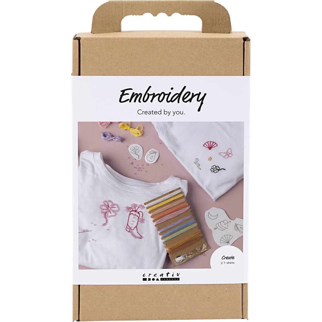 CC Hobbyset Stickerei T-Shirt Weiß