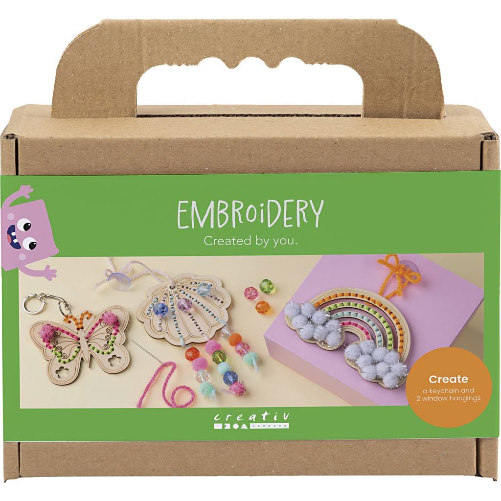 CC Mini Hobby Set Embroidery Butterfly, Shell and Rainbow