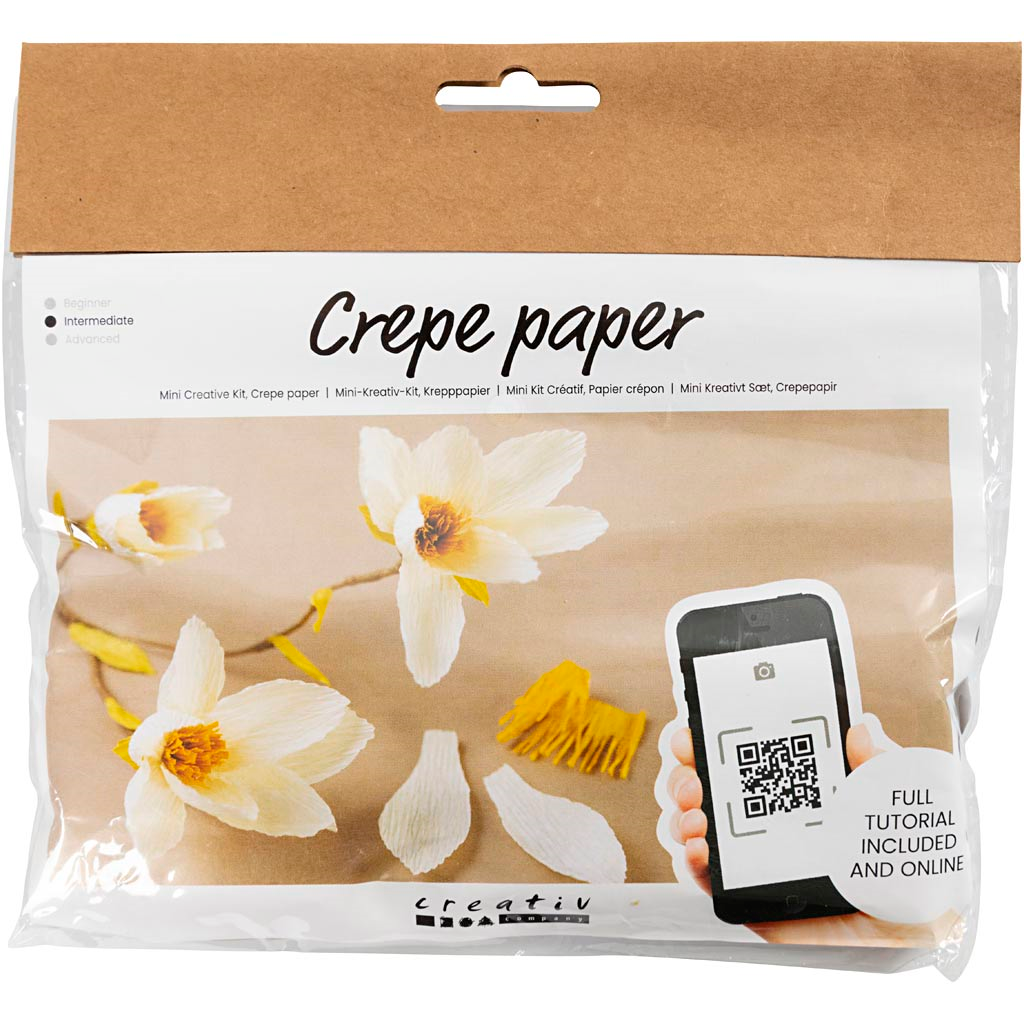 CC Creative Mini Hobby Set Crepe Paper Flowers Magnolia Branch