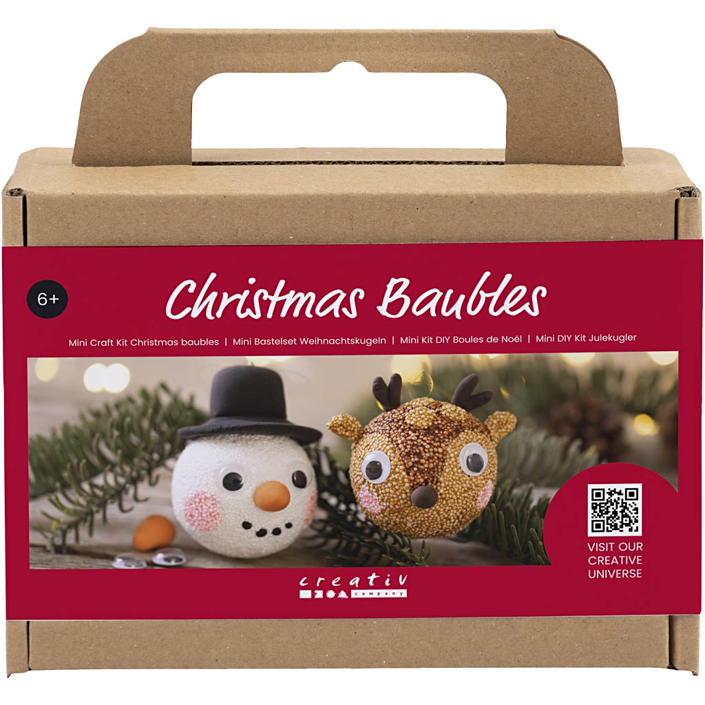 CC Mini-Hobbyset Christbaumkugeln Rentier und Schneemann
