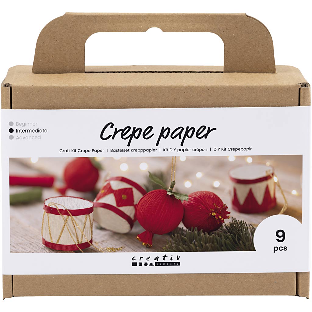 CC Mini Creatieve Box Kerstornamenten Crêpepapier
