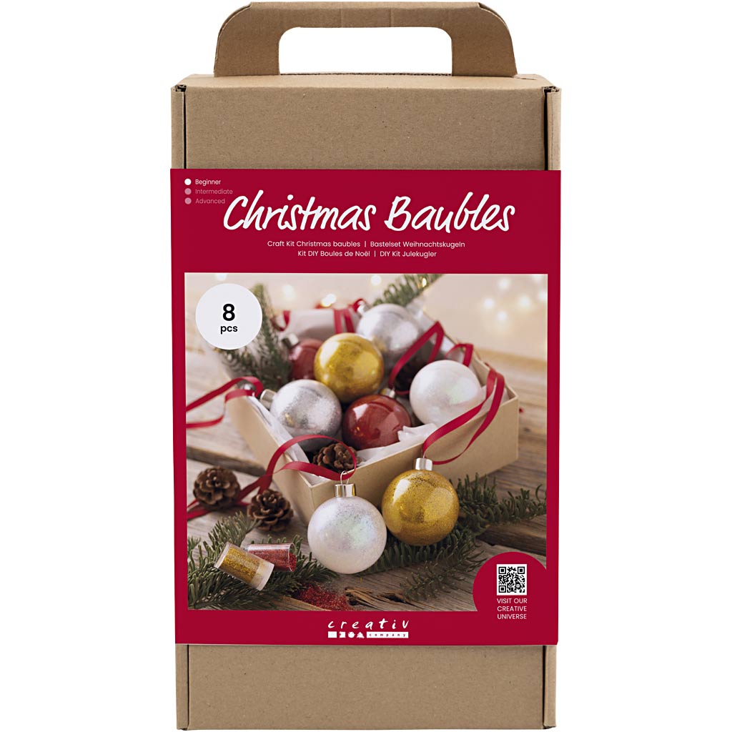 CC Hobbyset Kerstballen Glitter
