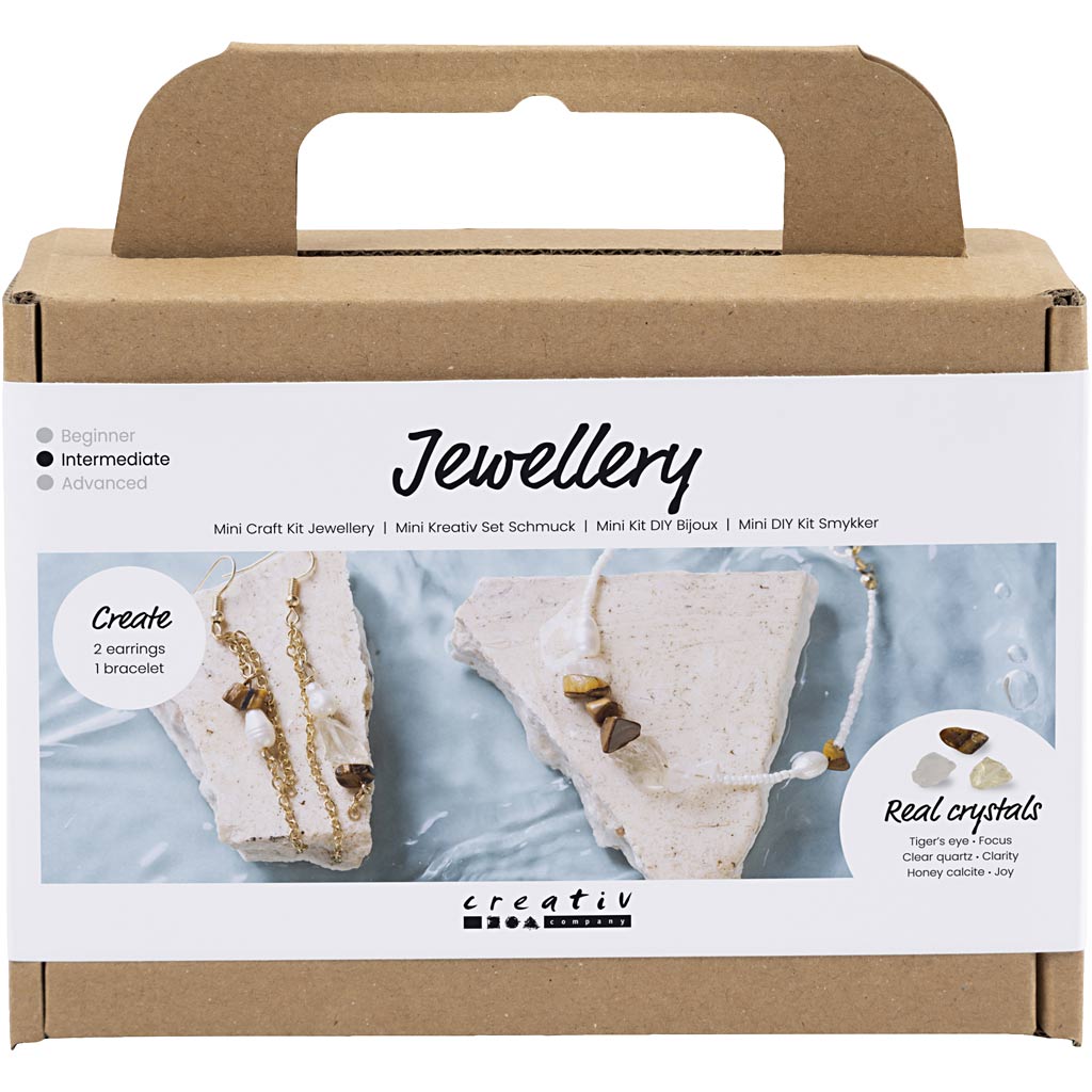 CC Mini Hobbyset Schmuck Kristall-Halskette und Ohrringe