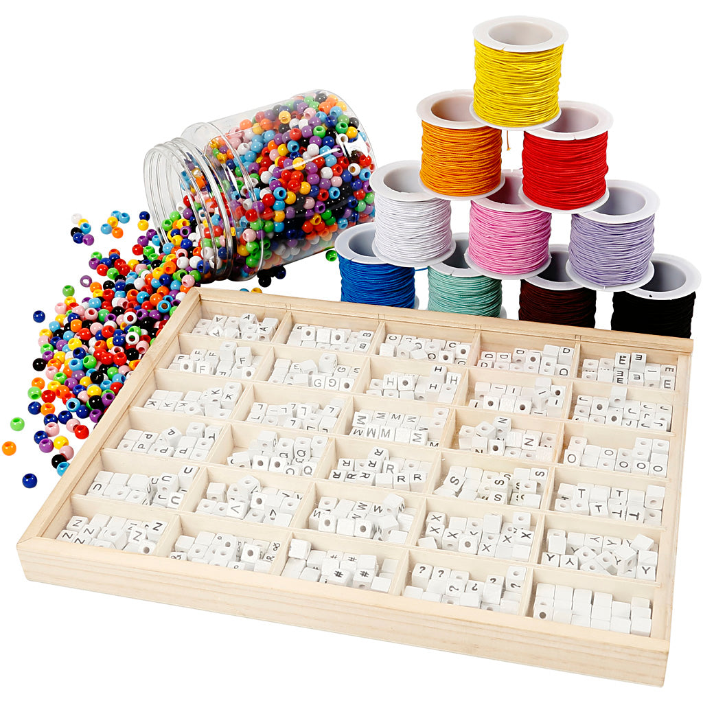 CC Material Set Letter Bead Bracelets