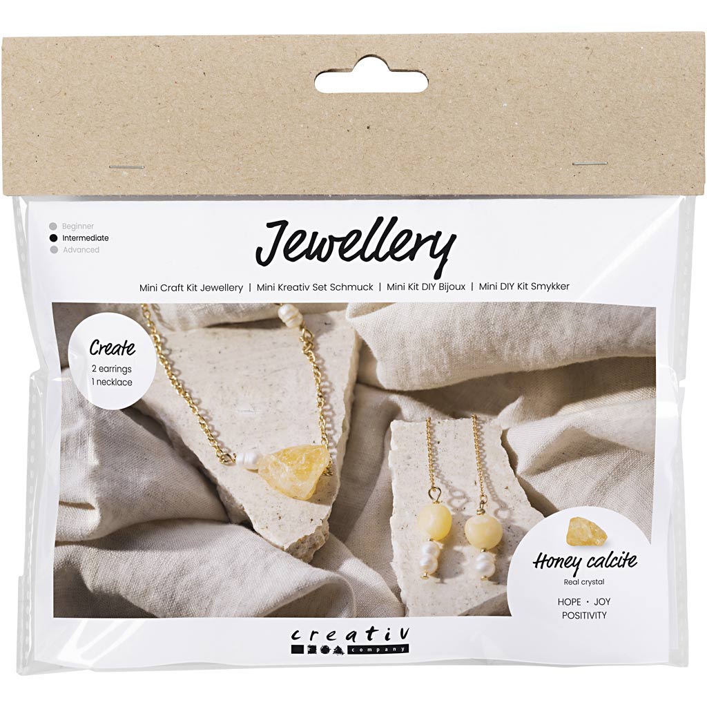 CC Mini Hobby Set Honey Calcite Necklace and Earrings