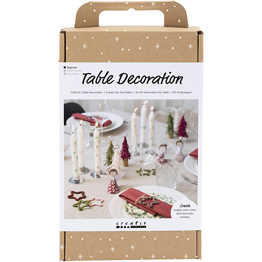 CC Hobbyset Tafeldecoratie Engelen Kerstbomen en Sterren