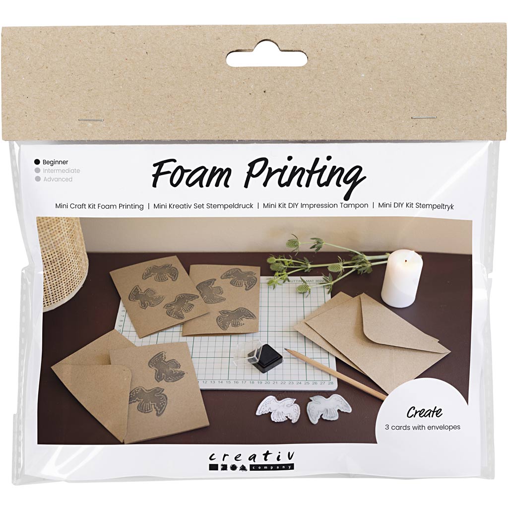 CC Mini Hobbyset Schaumdruckkarte mit Tauben