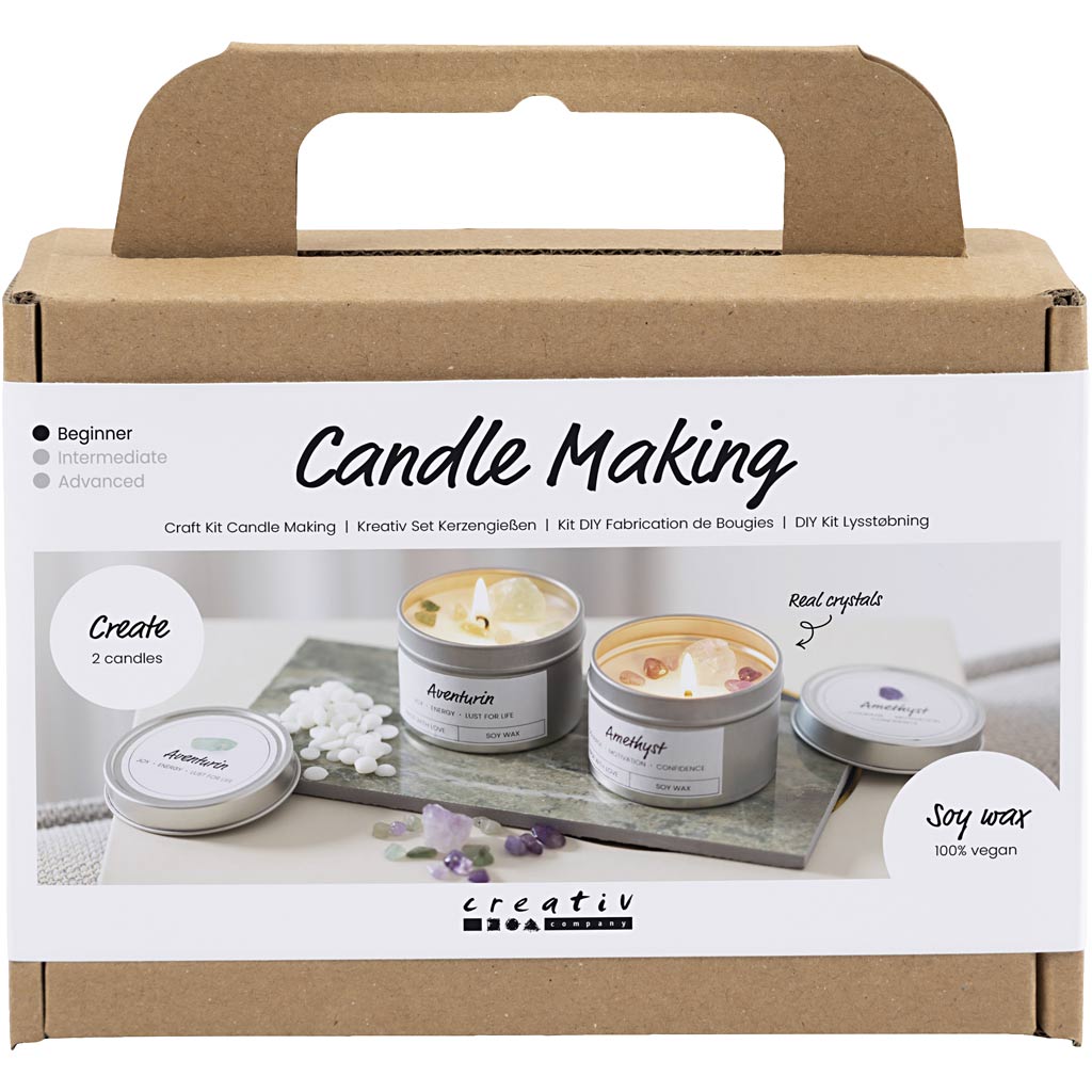 CC Mini Hobby Set Candle Making Soy Candle with Crystals