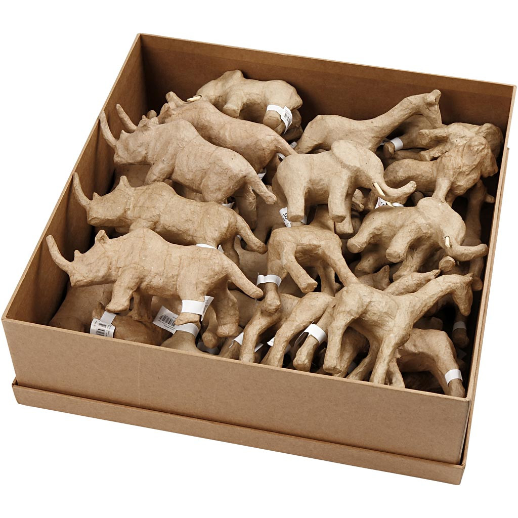 CC Paper Mache Jungle Animals 32 pcs