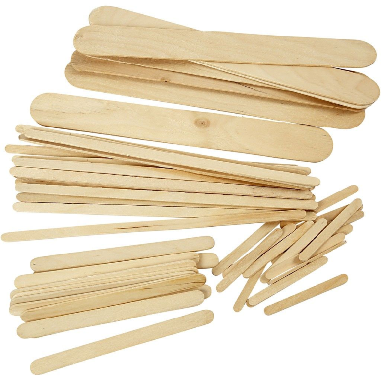 CC IJsstokjes Set 5,5×0,6cm, 11,5×1cm, 19×1cm, 20×2,5cm 2mm dik 4250 stuks
