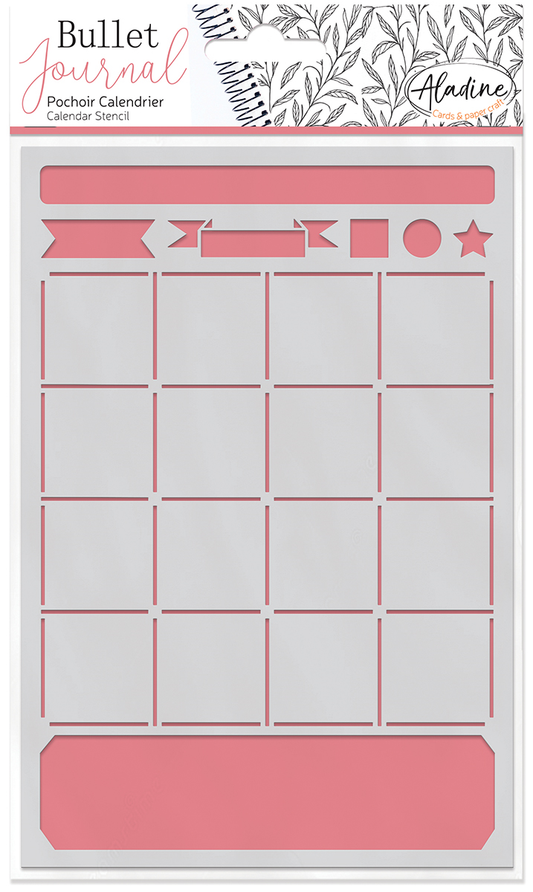 Aladine Bullet Journal Stencil A5 Kalender