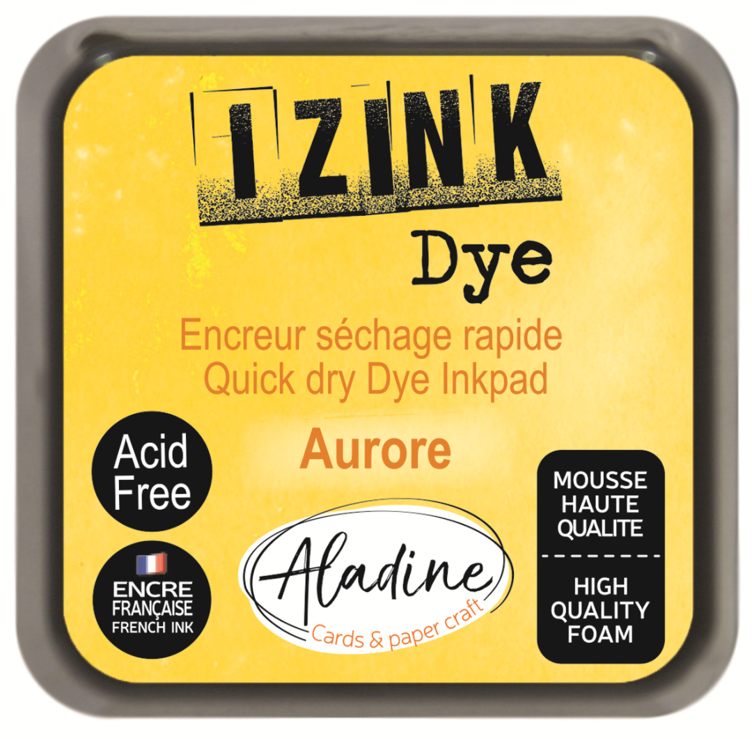 Aladine Izink Dye Pigment Ink Pad 5x5 cm Yellow
