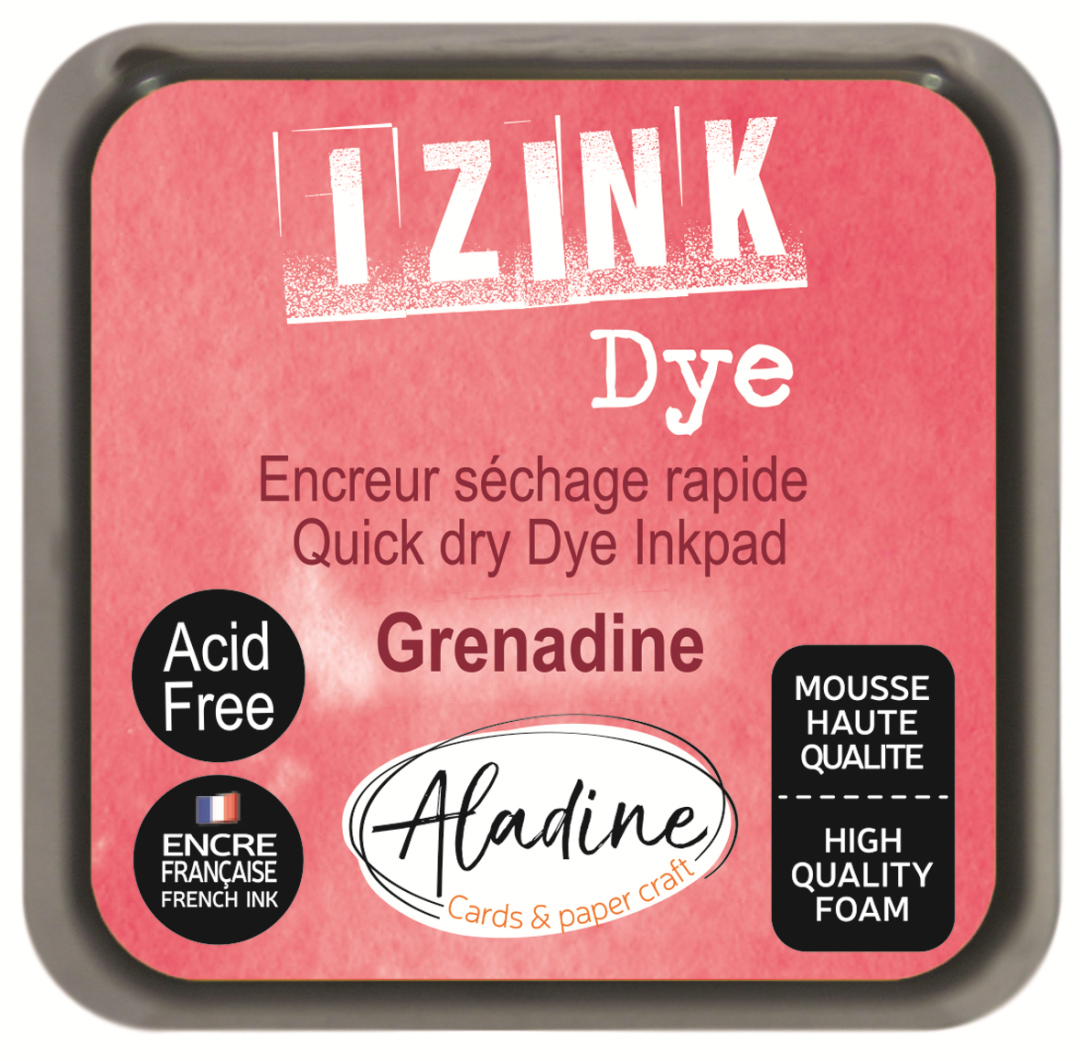 Aladine Izink Dye Pigment Inktkussen 5x5 cm Rood