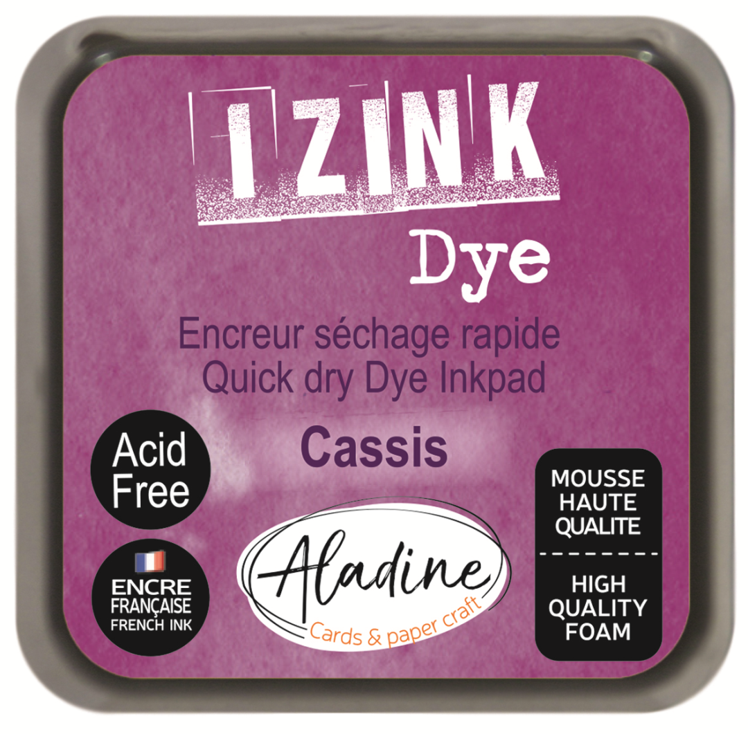 Aladine Izink Dye Pigment Inktkussen 5x5 cm Cassis Paars