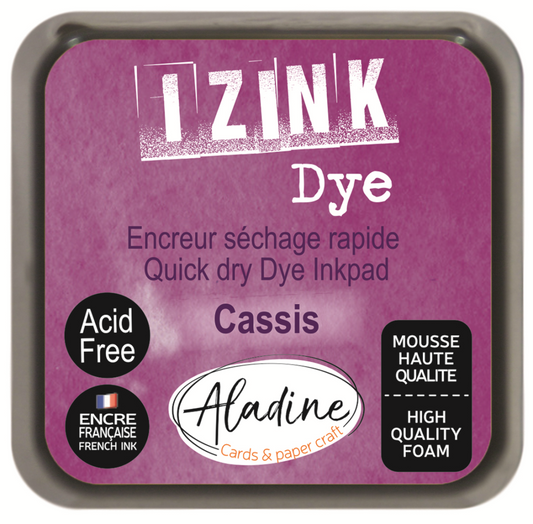 Aladine Izink Dye Pigment Inktkussen 5x5 cm Cassis Paars